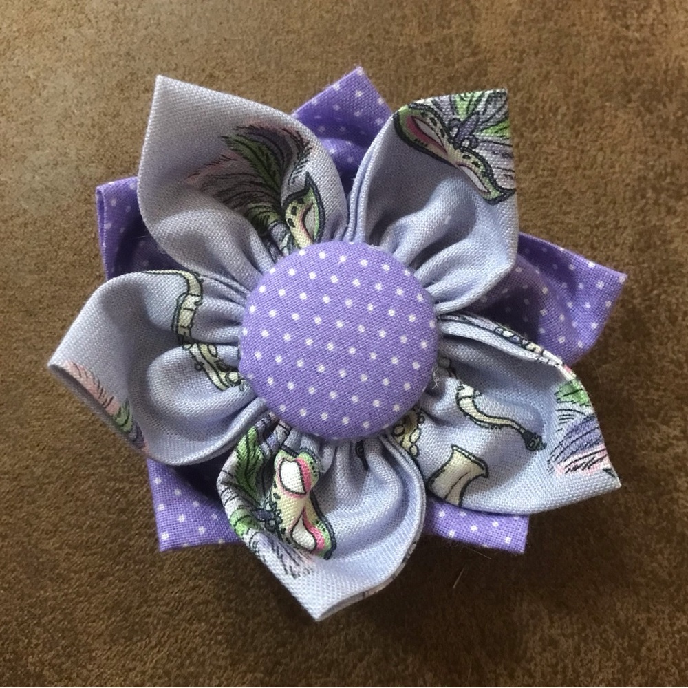 Bogg style bag Mardi Gras flowers